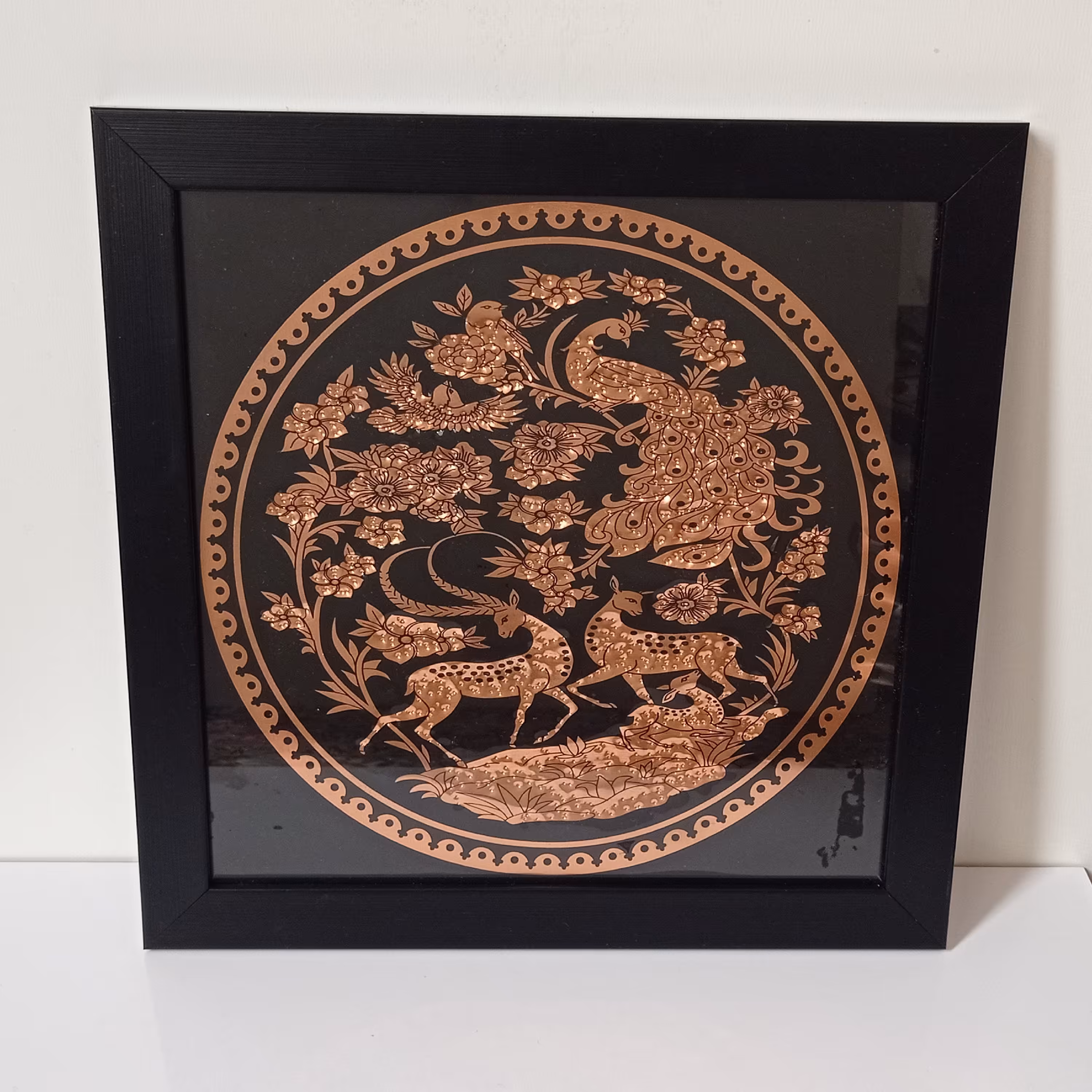 تابلو مسی دو غزال با کیفیت عالی