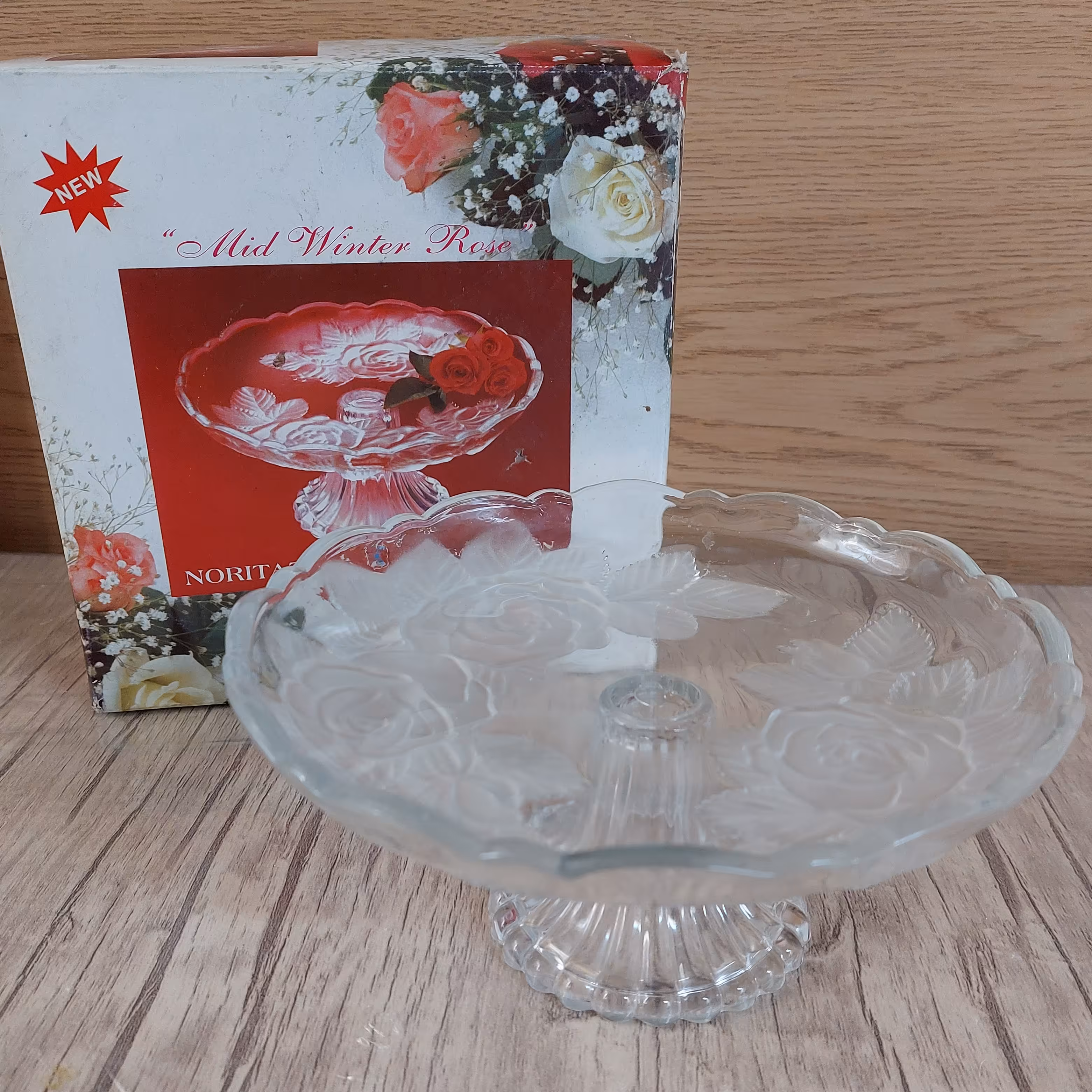 ظرف شیرینی خوری  بشقاب پایه دار  سوگا ژاپن نوری تازه ارسال با باربری پس کرایه