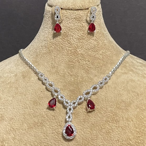 نیم ست نقره 925 زنانه مدل 30703 وزن 15.6 گرم