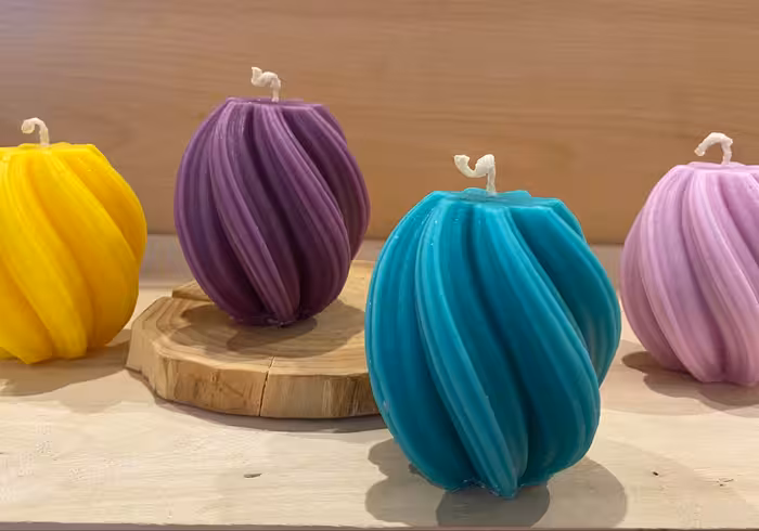 شمع گوی ساحل رنگی