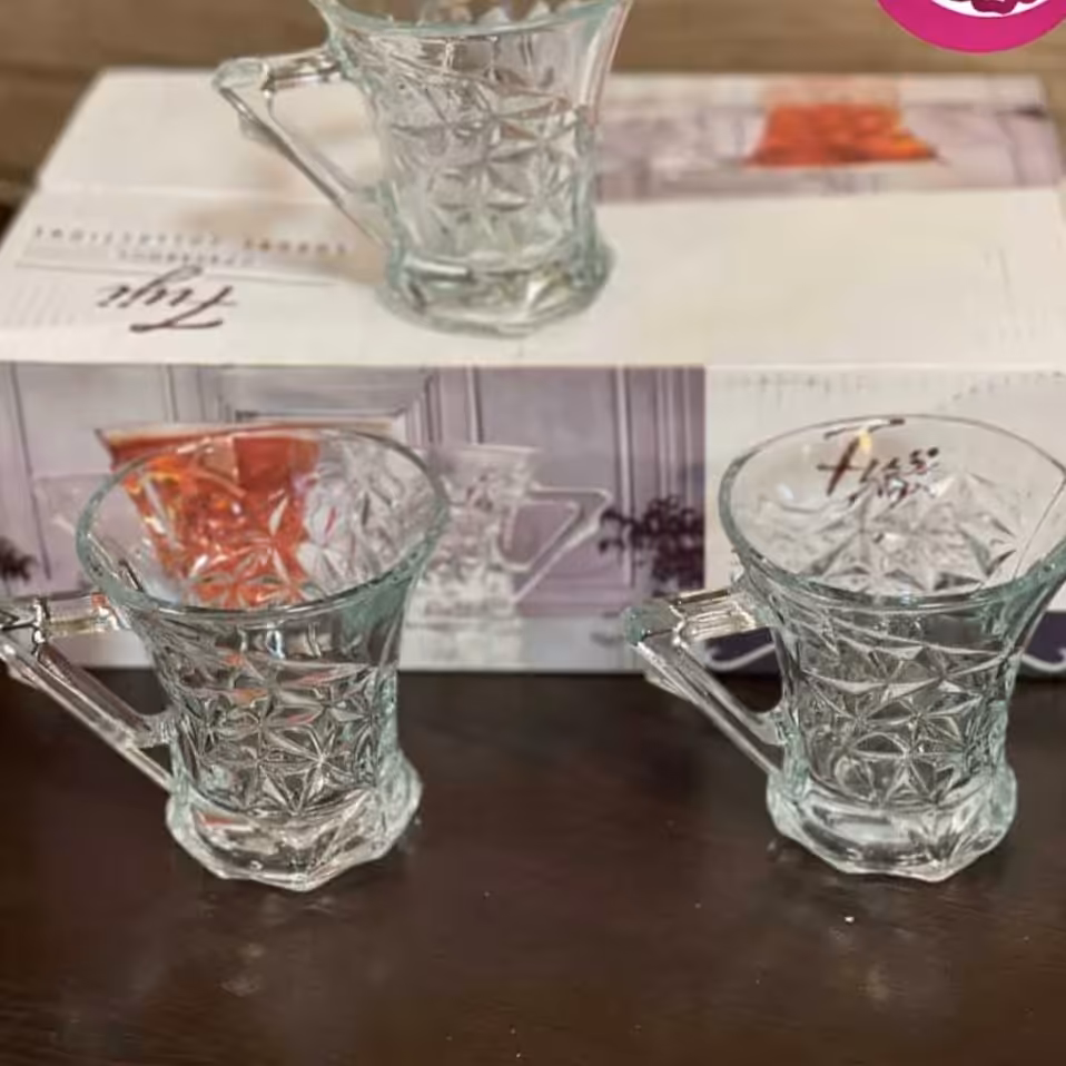 نیم لیوان و فنجان بلور طرح فوجی کادویی