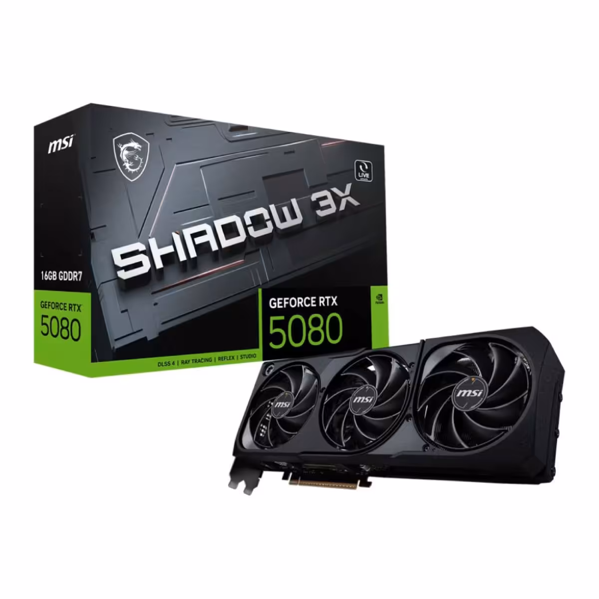 خرید کارت گرافیک MSI RTX 5080 16G Shadow 3X با بهترین قیمت