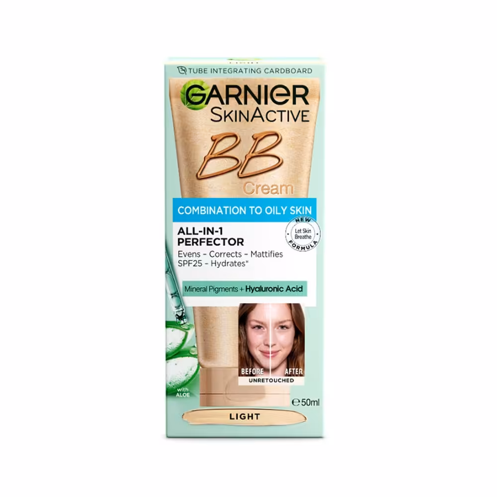 بی بی کرم آبرسان گارنیه مدل Hyaluronic Aloe رنگ لایت