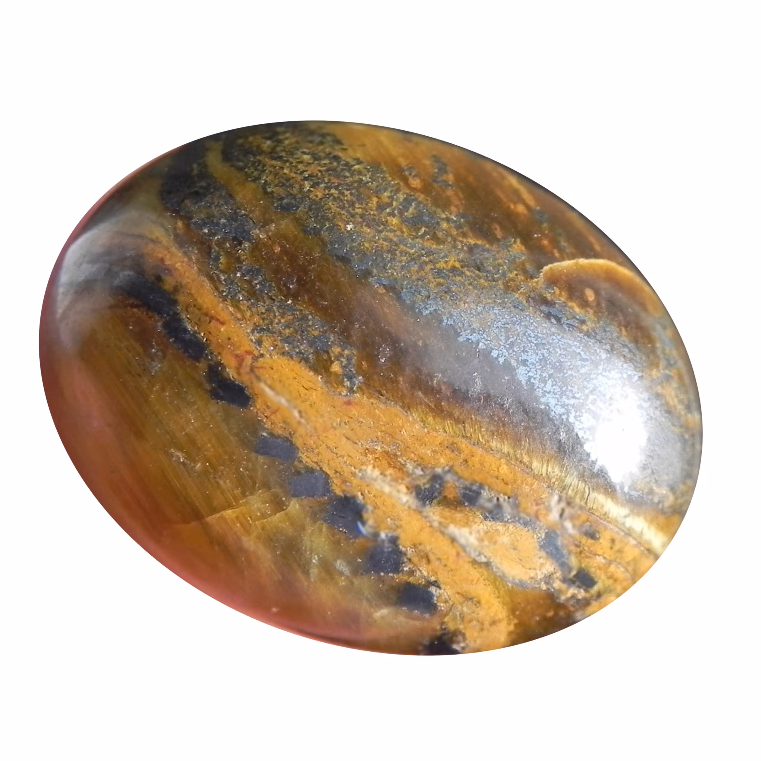 نگین معدنی چشم ببر  کد5 اصل افریقا تراش بیضی دامله  مناسب انگشتر 