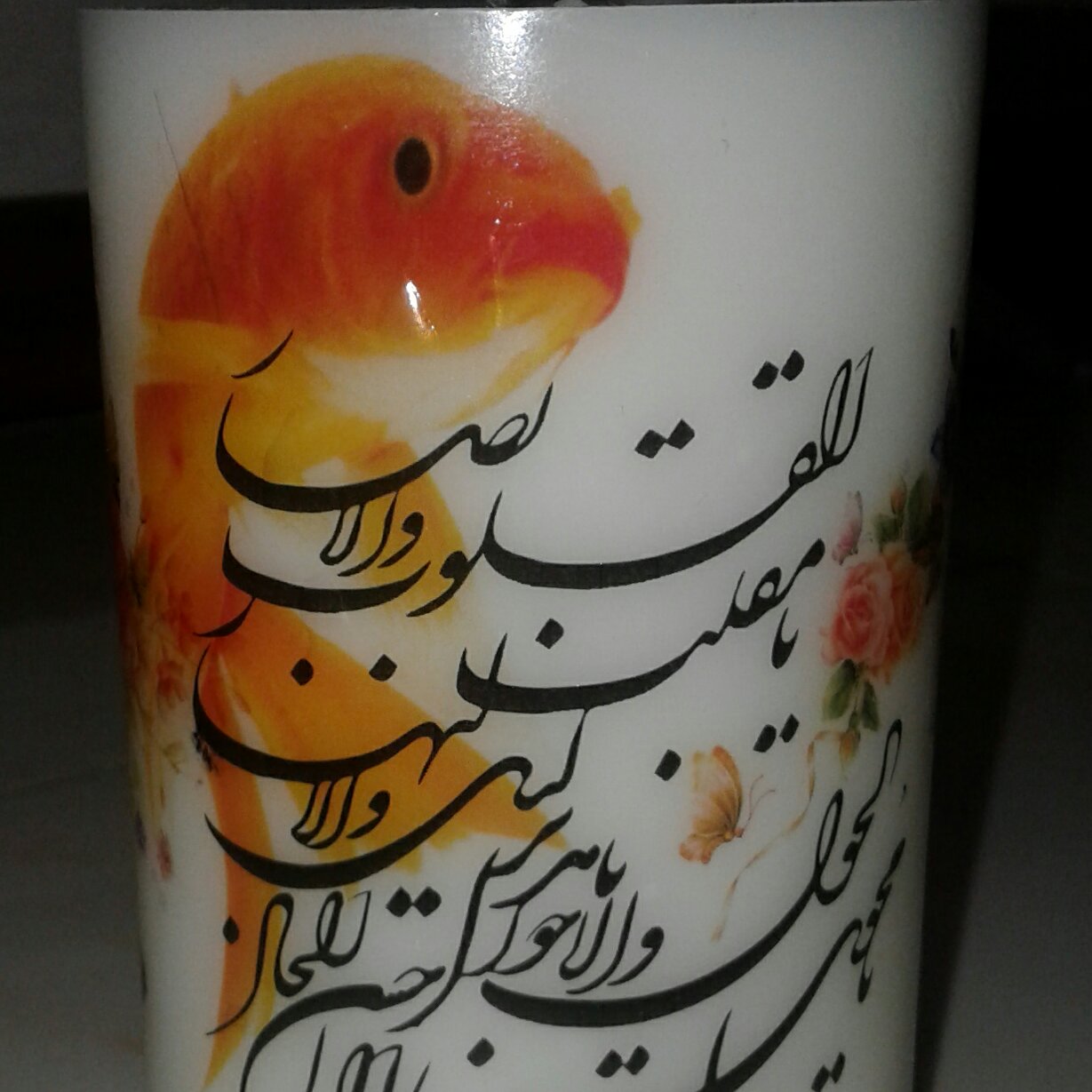 کد010- استوانه سفید طرح دار