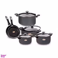 سرویس قابلمه گرانیتا زرساب 10 پارچه با در شیشه ای مدل GT-7500G