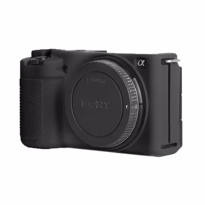 کاور سیلیکونی سونی Silicon cover of Sony camera ZV-E10 رنگ مشکی