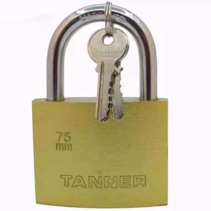 قفل آویز  برنجی تنسر سایز 75 ضد سرقت