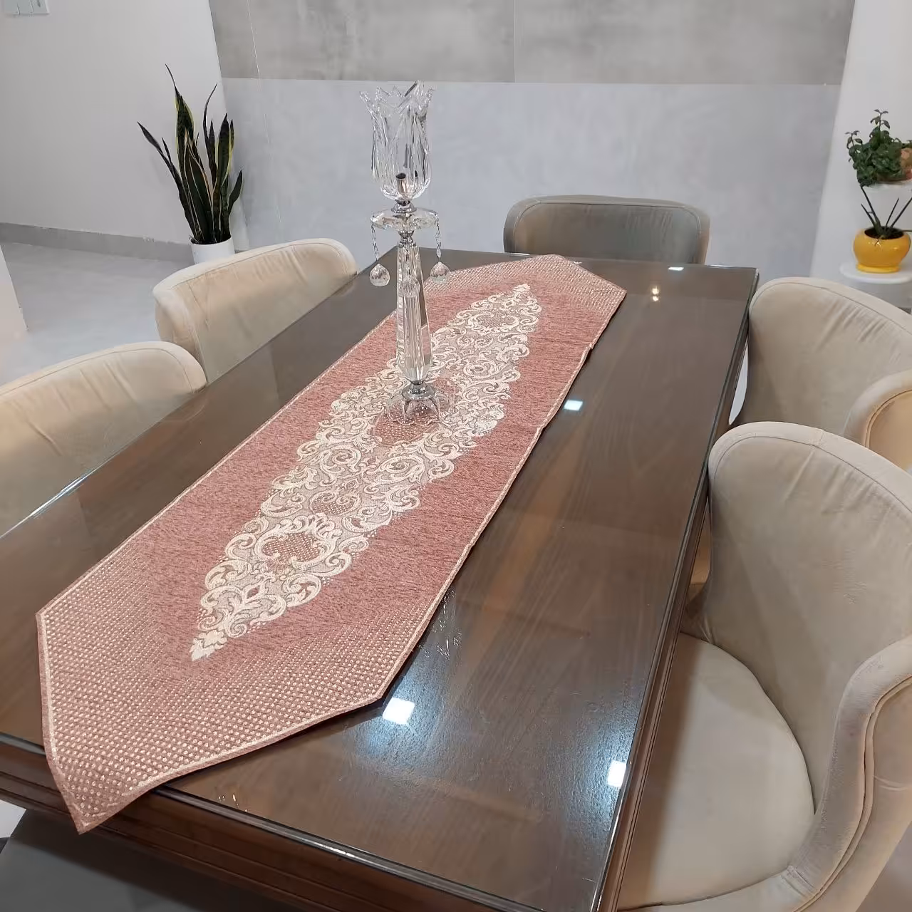 رومیزی ناهارخوری یا رانر مخمل بهترین کیفیت و تراکم بالا 