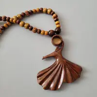 گردنبند رقص سما چوبی دستساز چوبی گالری  