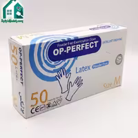 دستکش لاتکس مدل OP-PERFECT بسته 100 عددی سایز  مدیوم