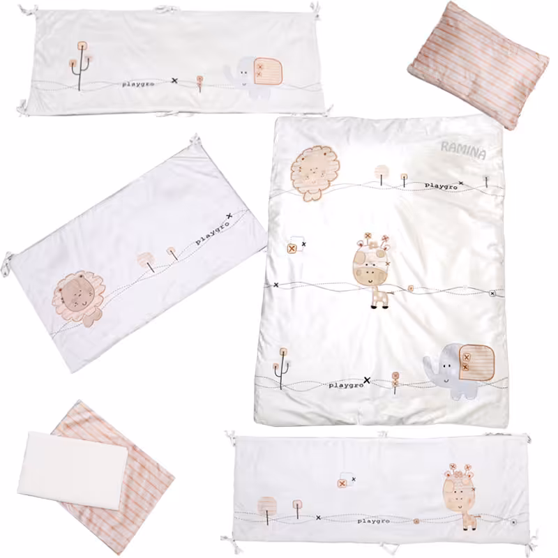 سرویس روتختی نوزاد 7 تکه طرح زرافه پلی گرو Playgro