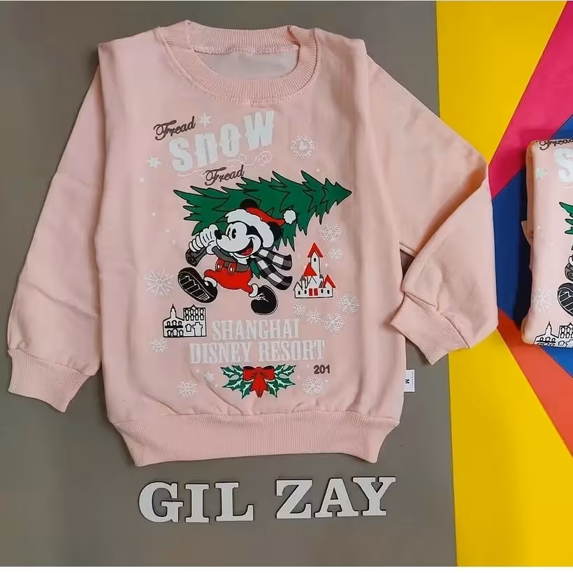 لباس بچگانه بلوز دورس لاینردار طرح میکی