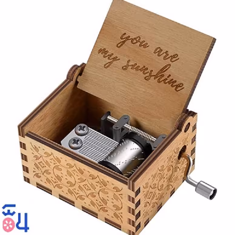 جعبه موسیقی چوبی طرح You are My Sunshine Wood
