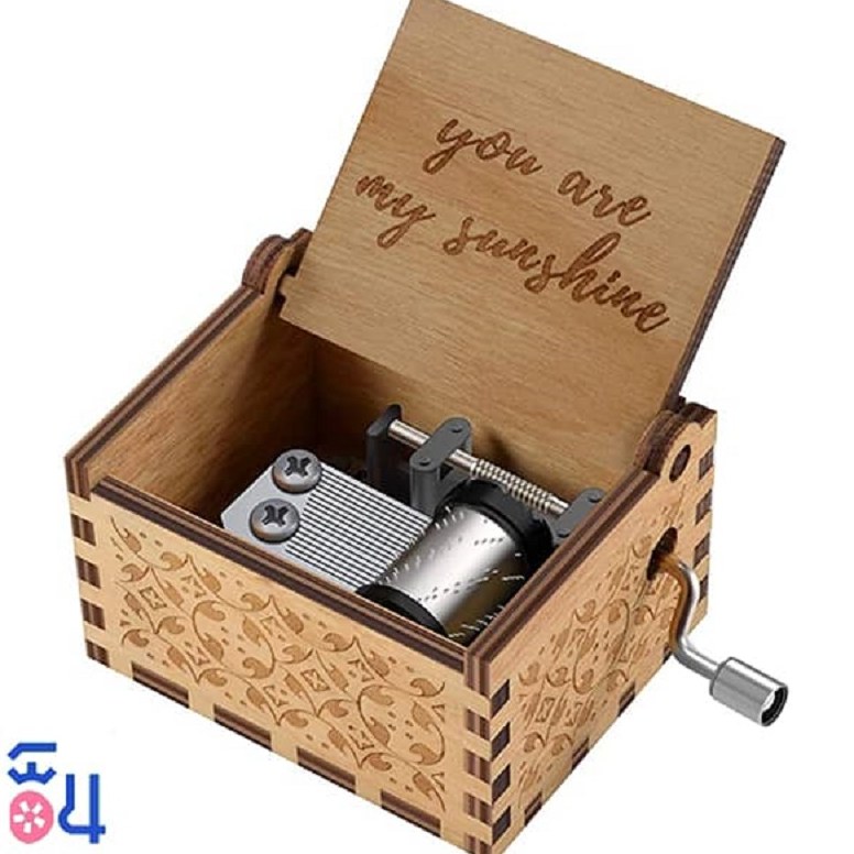 جعبه موسیقی چوبی طرح You are My Sunshine Wood