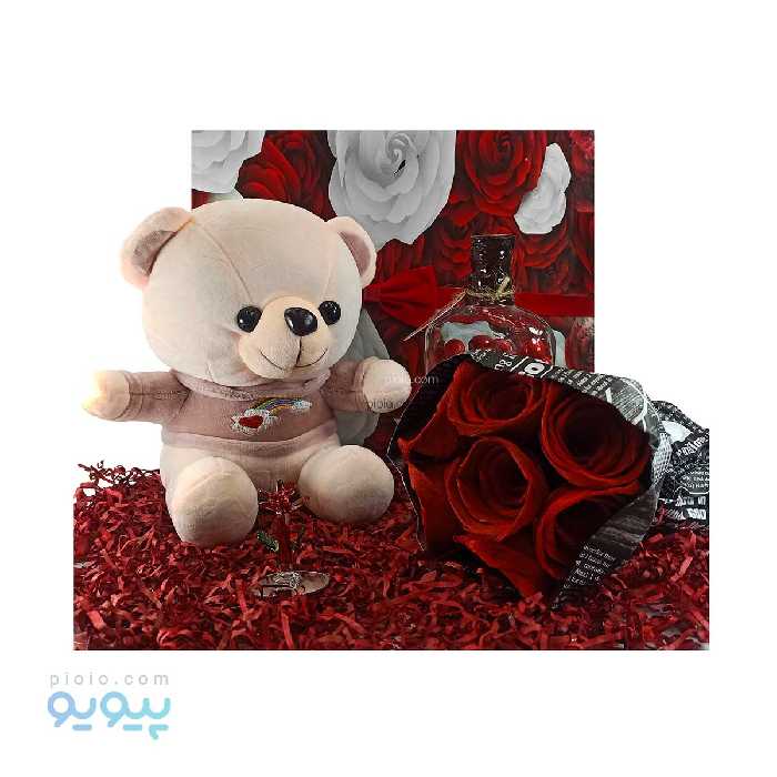 باکس کادو تولد با عروسک خرس نانو