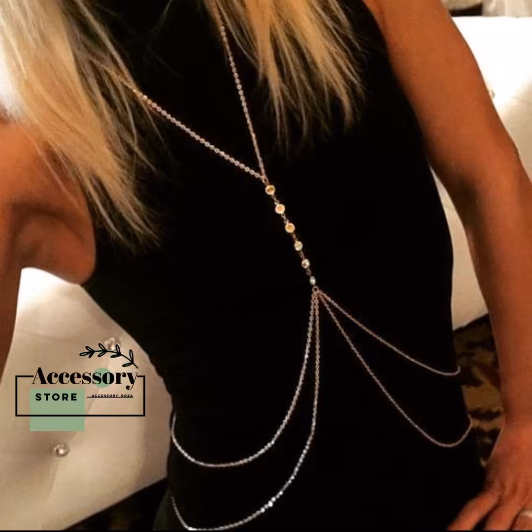 زنجیر بدن زنانه و دخترانه شیک و خاص رنگ ثابت