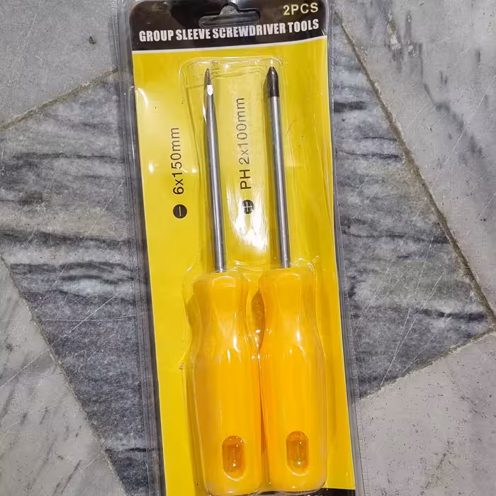 پیچ گوشتی جفتی تخت وچهار گوش