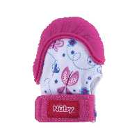 دندانگیر دستکشی  3 ماه نابی NUBY صورتی