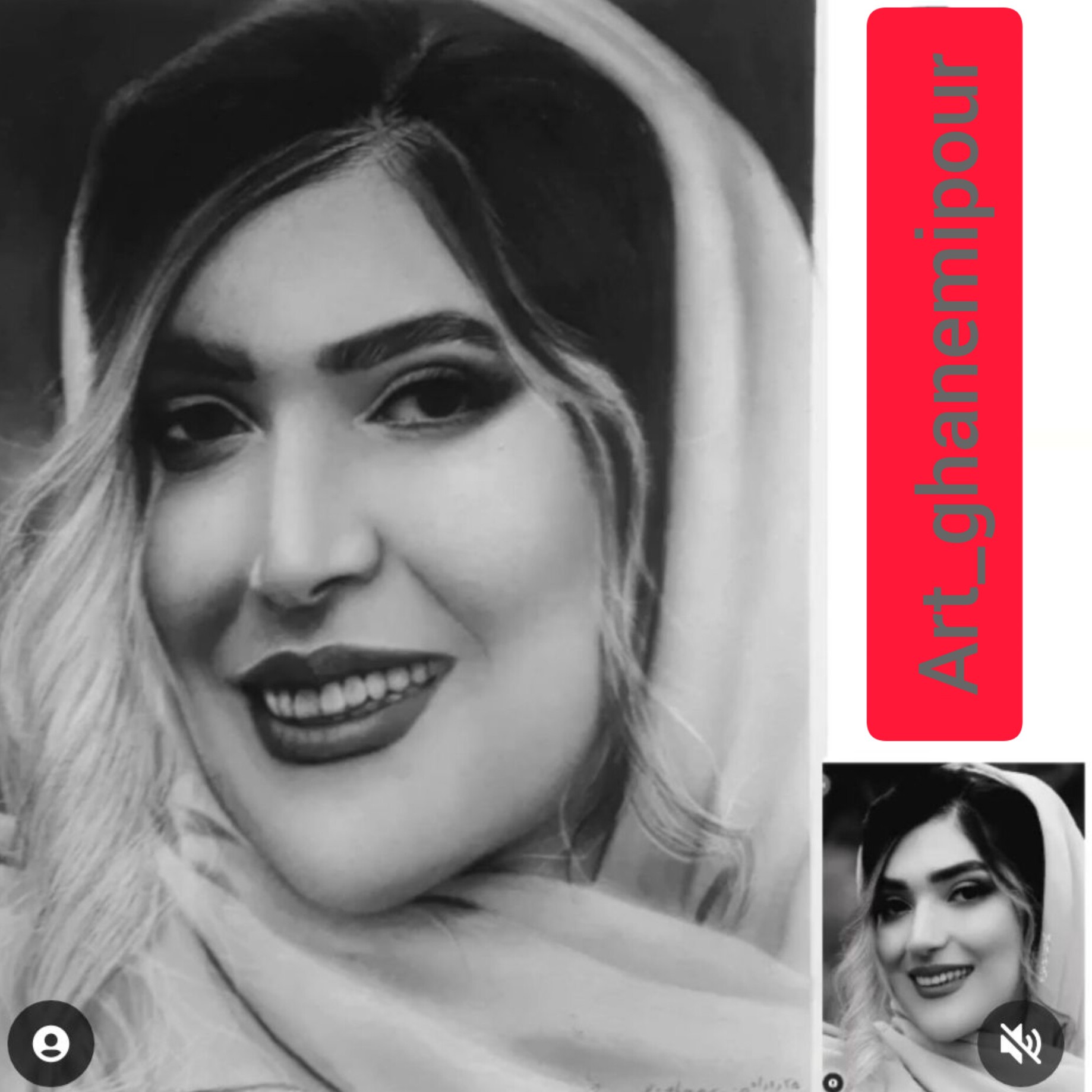 طراحی چهره سیاهقلم سایز a4کادو خاص