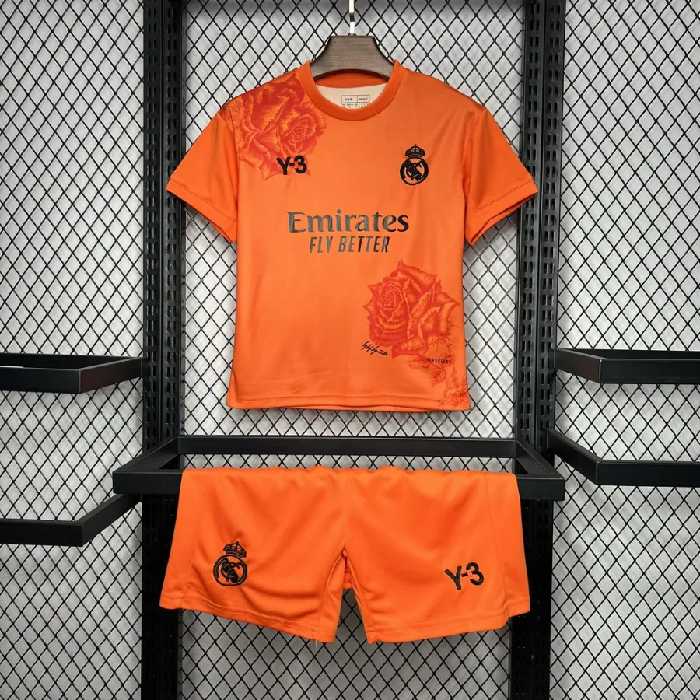 لباس بچه گانه رئال مادرید 2024 نارنجی کیت چهارم