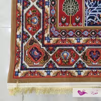 گلیم ماشینی سایز 80 در 120 نقشه خشتی بژ