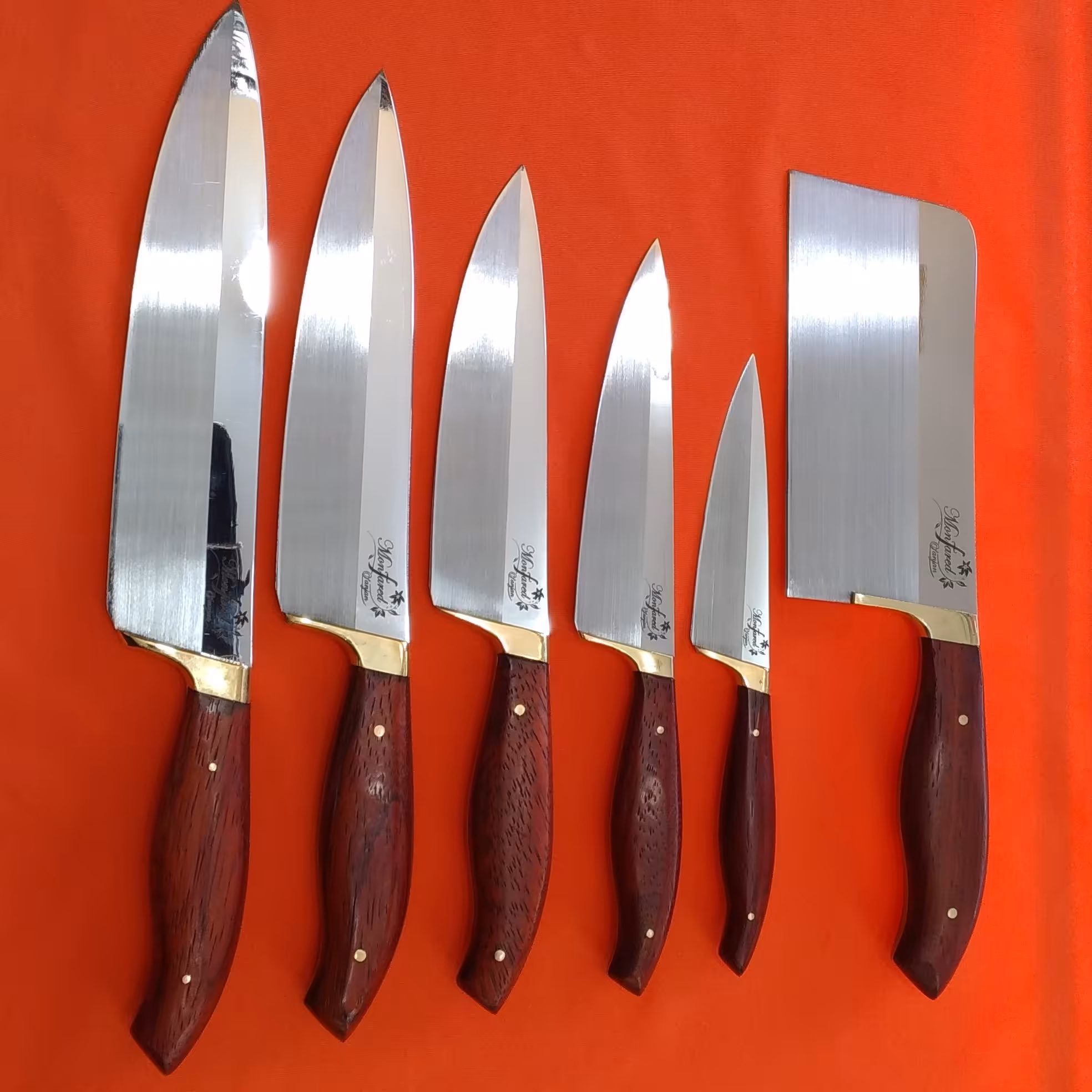 ست آشپزخانه منفرد تیغه ها استیل فولاد ضد زنگ دسته ها پادوک اصل زنجان