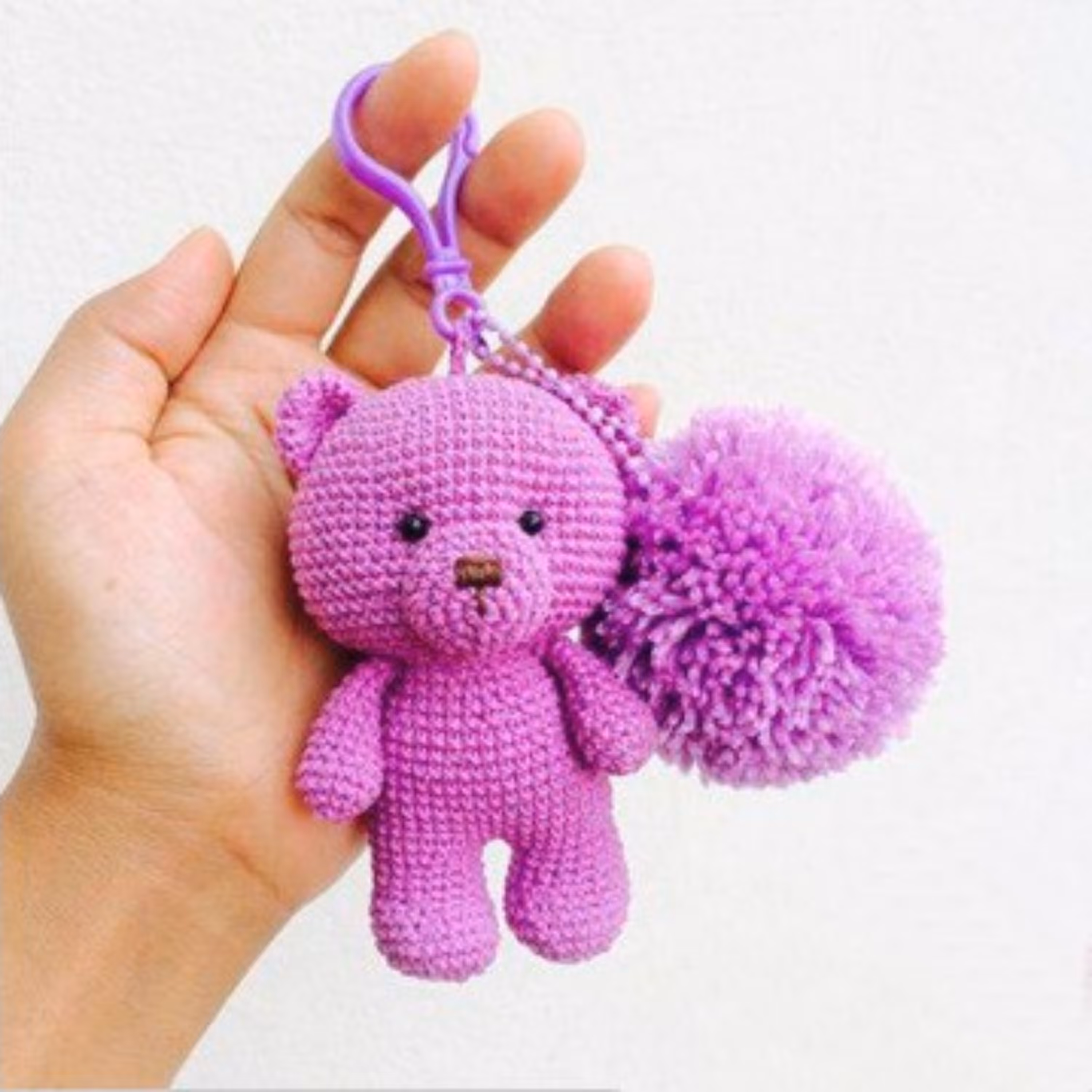 عروسک بافتنی جاکلیدی تدی بر مدل c209