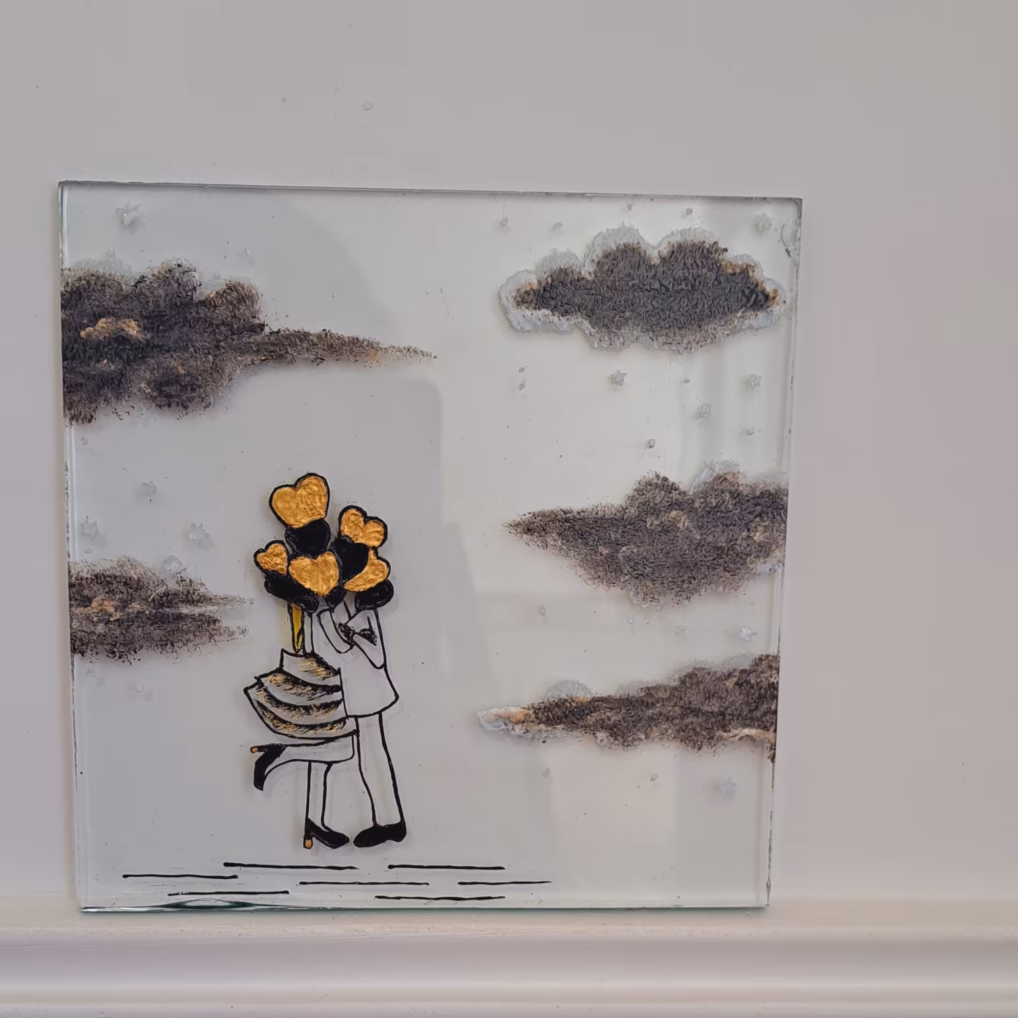 طرح روی شیشه