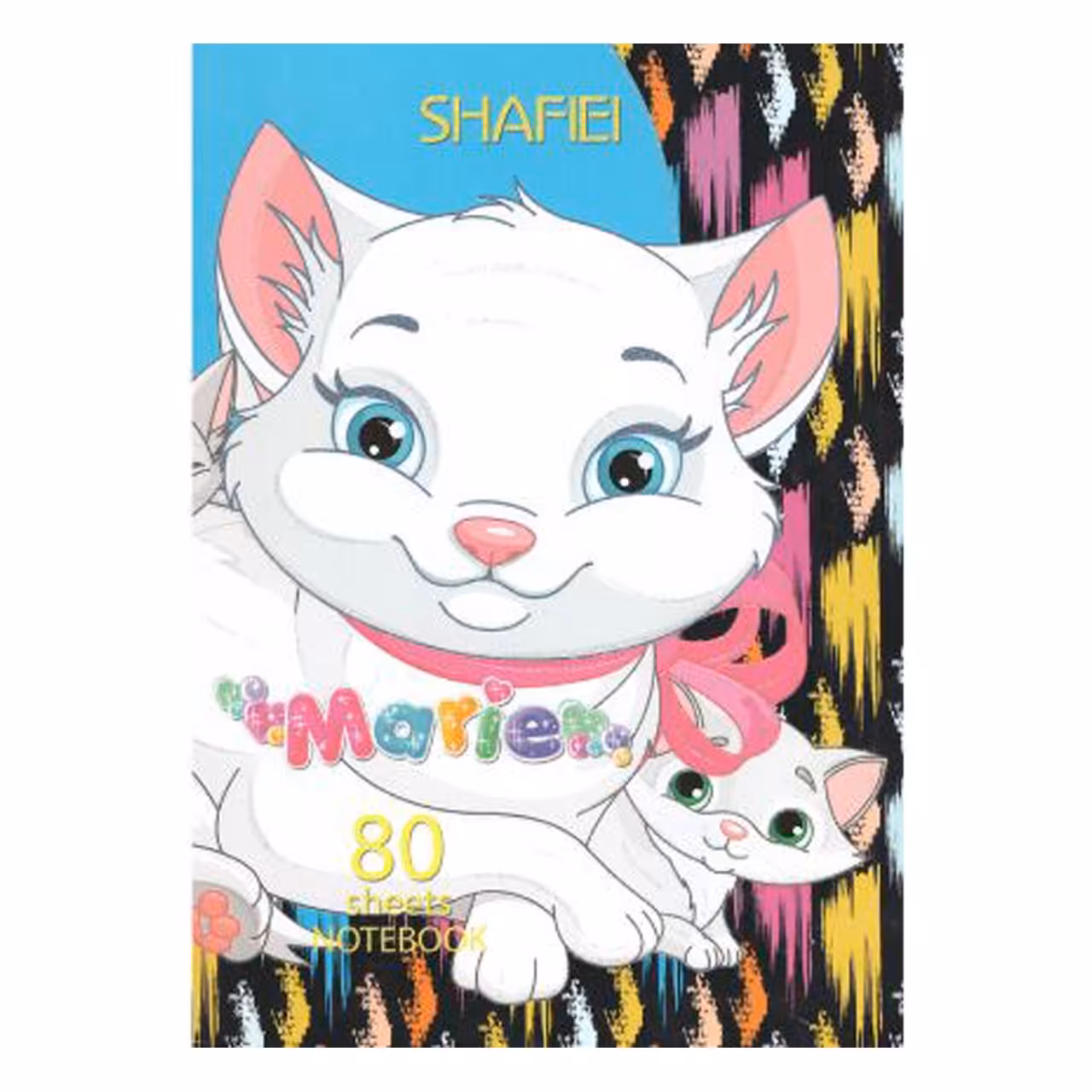 دفتر مشق 80 برگ شفیعی مدل گربه اشرافی کد 07