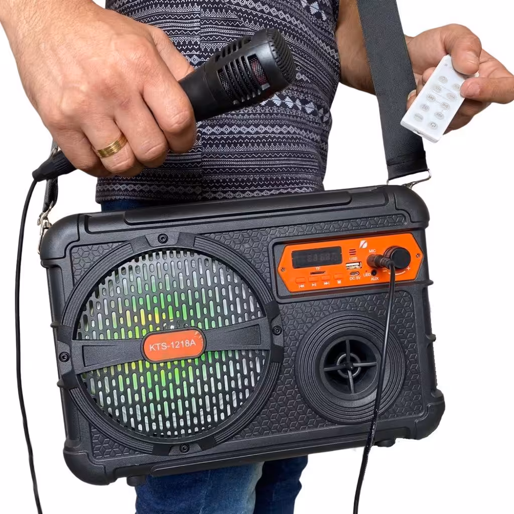 اسپیکر چمدونی بلوتوثی ktx-1218A میکروفون دار 