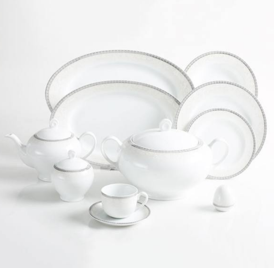 سرویس 102 پارچه چینی زرین سری ایتالیا اف مدل Riva درجه یک