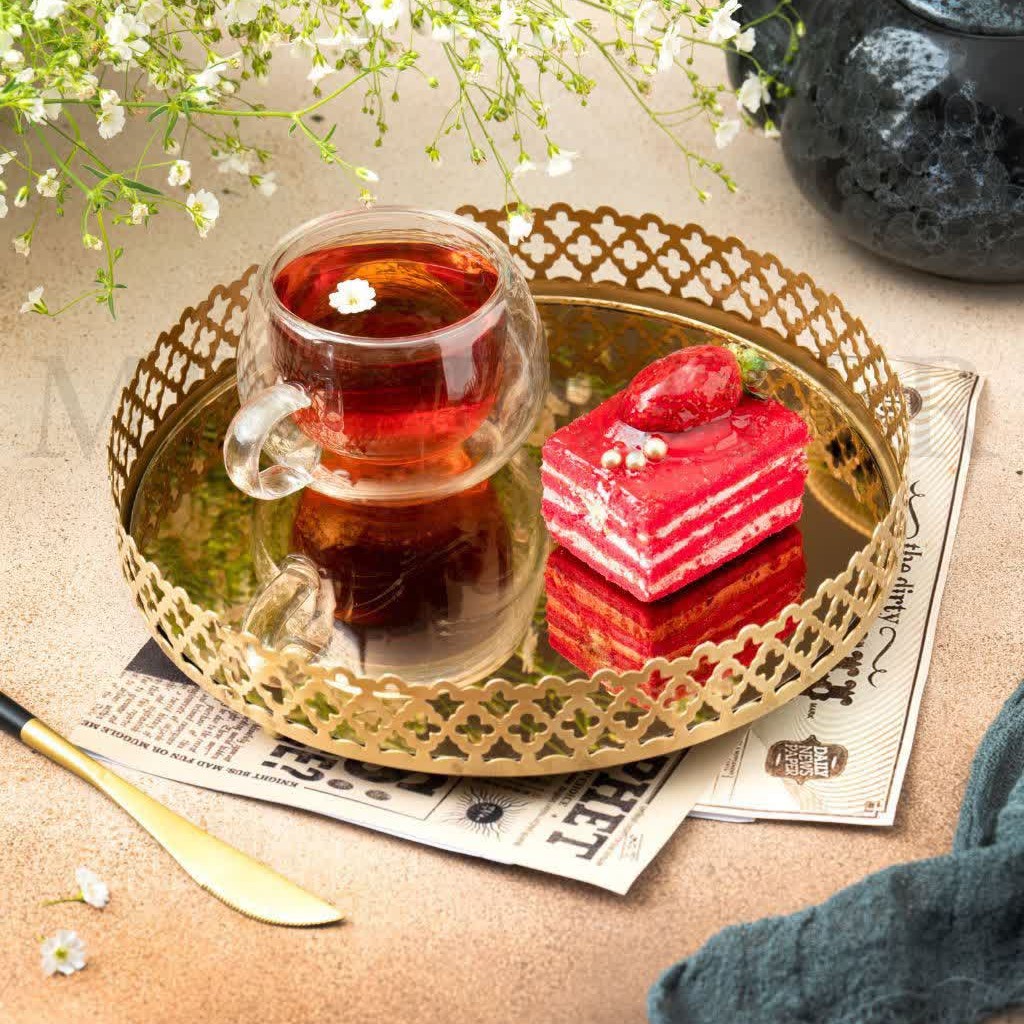 سینی کف اینه آنتیک طرح میلانو