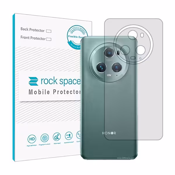 گلس محافظ پشت گوشی آنر Magic5 Pro مدل نانو هیدروژل شفاف برند راک اسپیس کد S