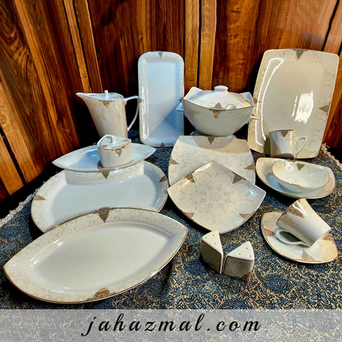 سرویس چینی پردیس طرح مادرید 105 پارچه کد 2043