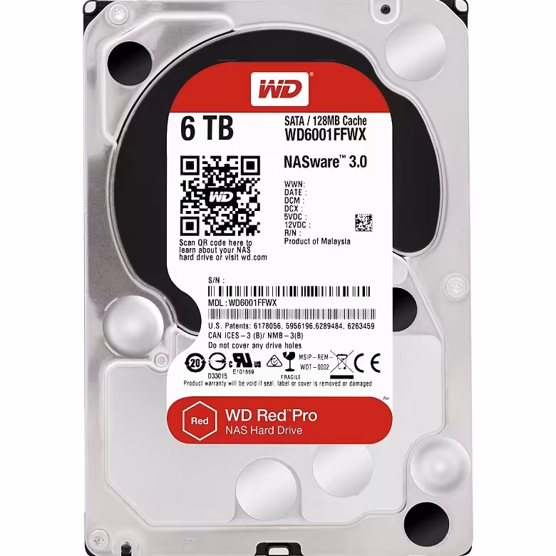 هارد دیسک اینترنال وسترن دیجیتال رد پرو با ظرفیت 6 ترابایت