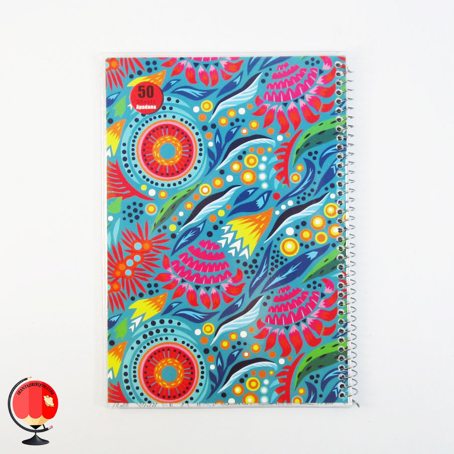 دفتر مشق 50 برگ سیمی مجلد طرح گلبرگ آپادانا