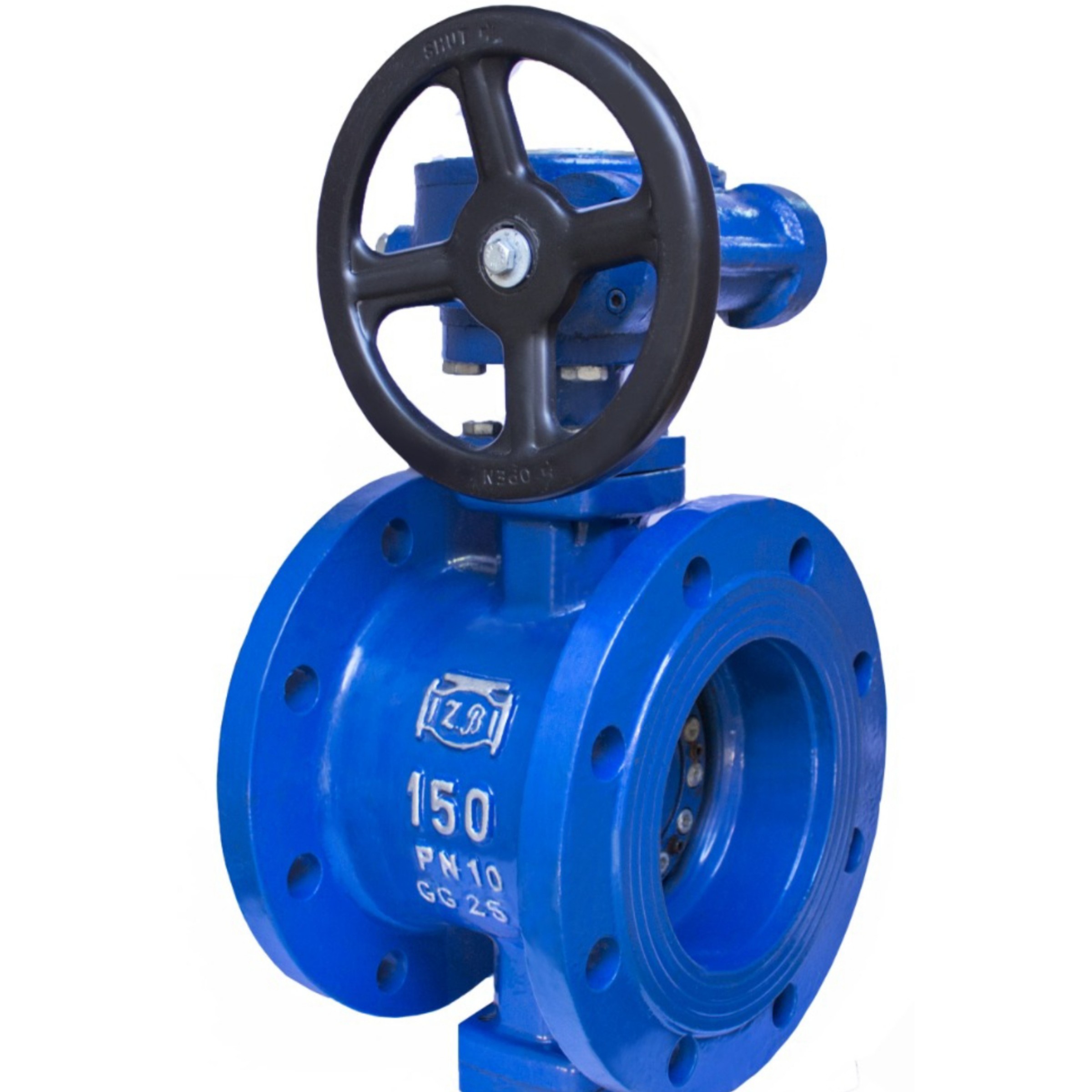 شیر  پروانه ای فلنچدار pn 10 مهاب سایز 6 اینچ (Dn150) (پسکرایه) (ارسال تا باربری رایگان)