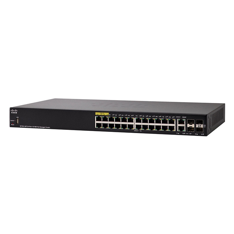 سوئیچ 24 پورت PoE سیسکو SF350-24P