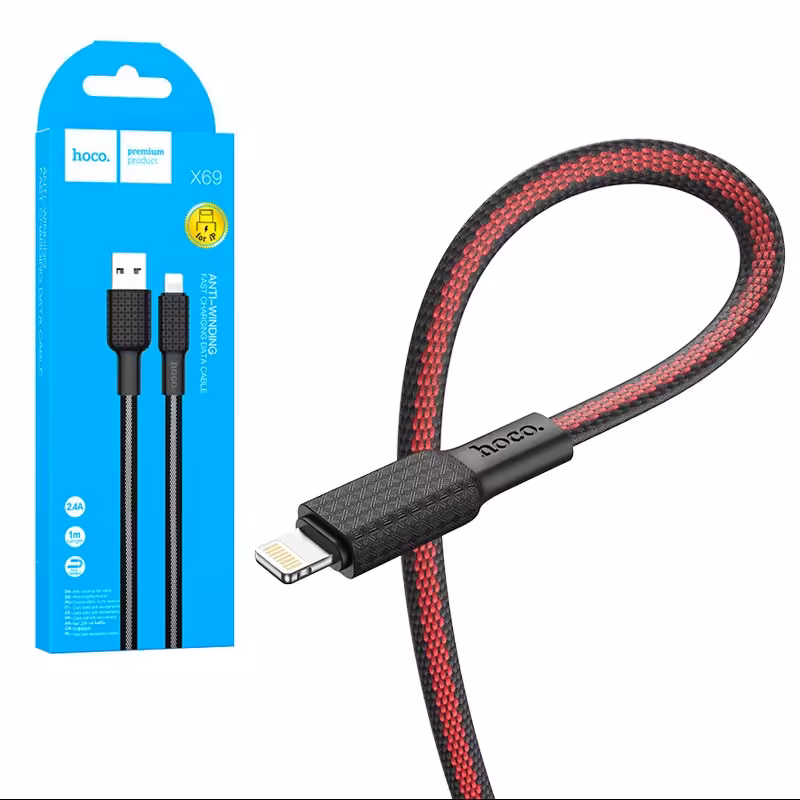 کابل شارژر کنفی هوکو مدل X69 IPHONE 1M