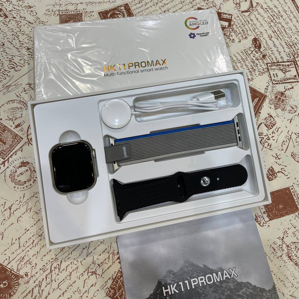 اپل واچ سری 9 دو هسته ای مدل HK11PROMAX با هوش مصنوعی  صفحه نمایش AMOLED  اصلی با گارانتی 