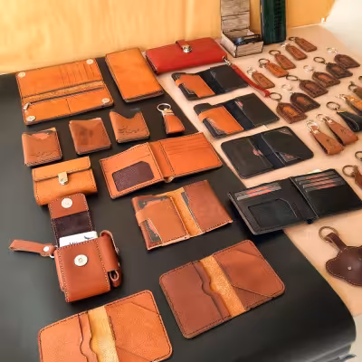 انواع کیف پول چرم جاکلیدی ،جاکارتی چرم