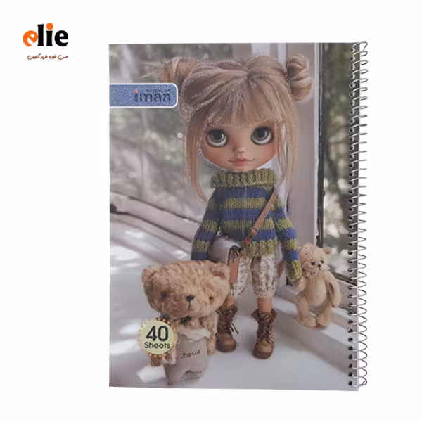 دفتر 40 برگ عروسکی ایمان طرح 10