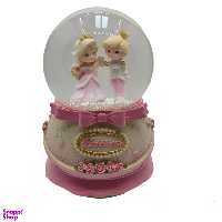 گوی موزیکال مدل پمپی و گردان طرح پرنسس خانوم و شاهزاده