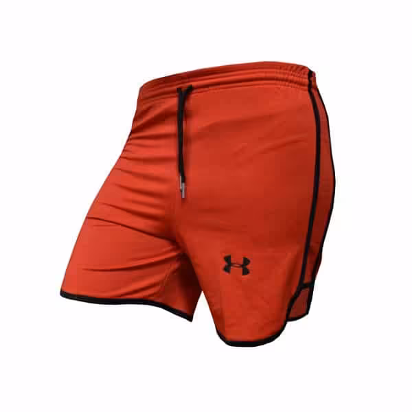 شلوارک ورزشی مردانه UNDER ARMOUR قرمز DS خط مشکی