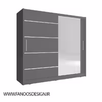 کمد لباس 2 درب کشویی سایز 200*180*62 کد 8907