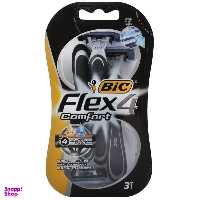 تیغ بیک (Bic) مدل Flex 4 Comfort بسته 3 عددی