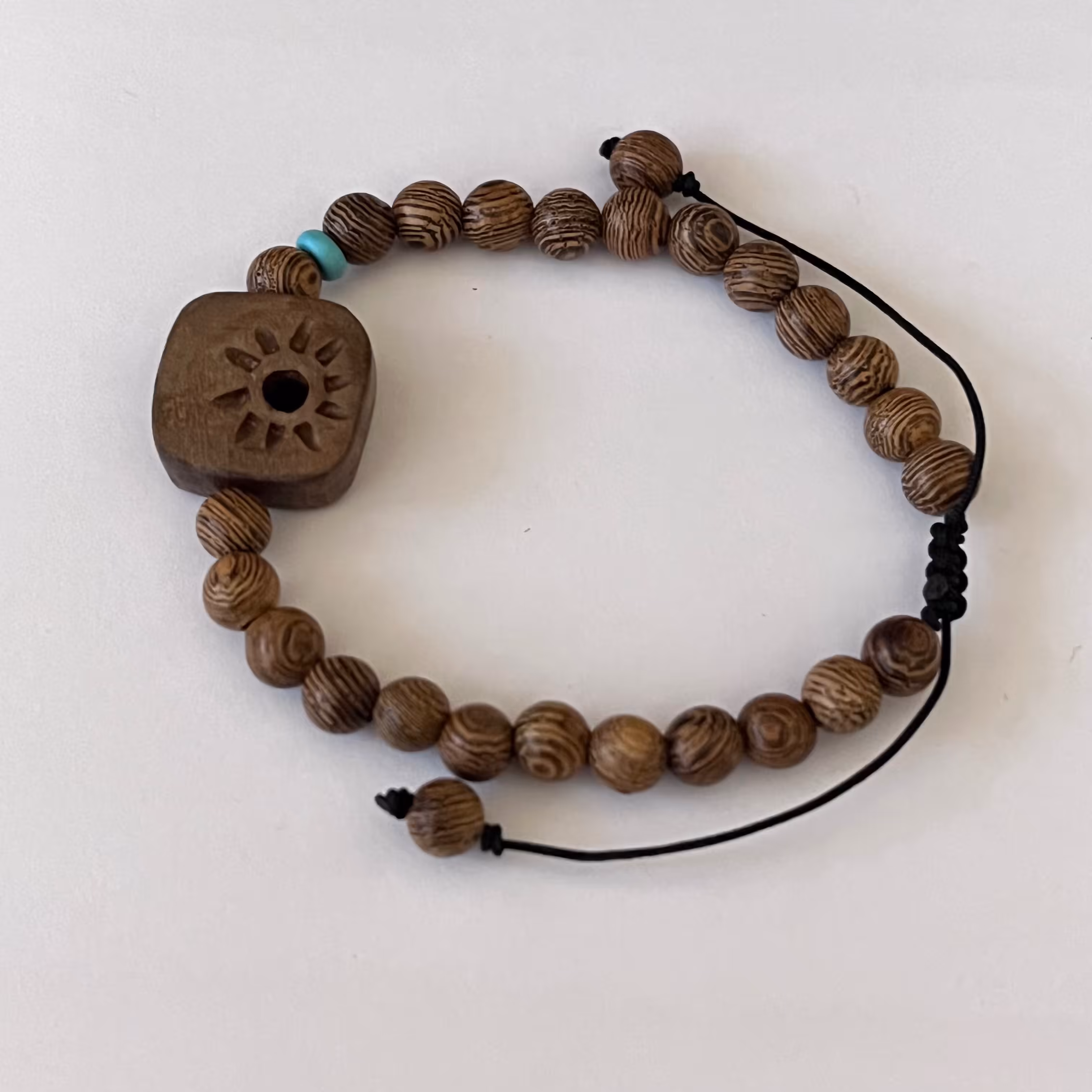 دستبند چوبی مهره دست ساز دو رو