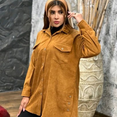 مانتو اسپرت زنانه مخمل مدل دکمه