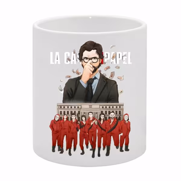 ماگ سرامیکی طرح خانه کاغذی کد614